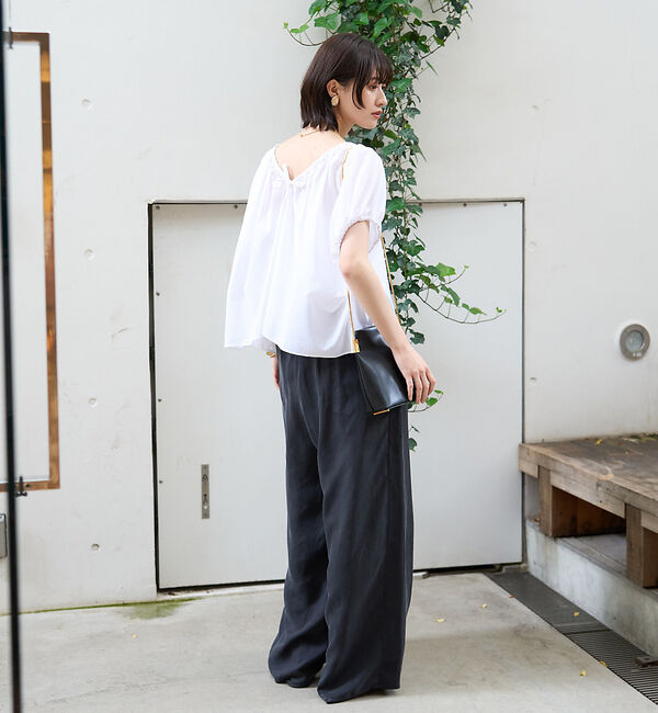 Rouge vif「コットンギャザーパフブラウス」|シャツ・ブラウス|