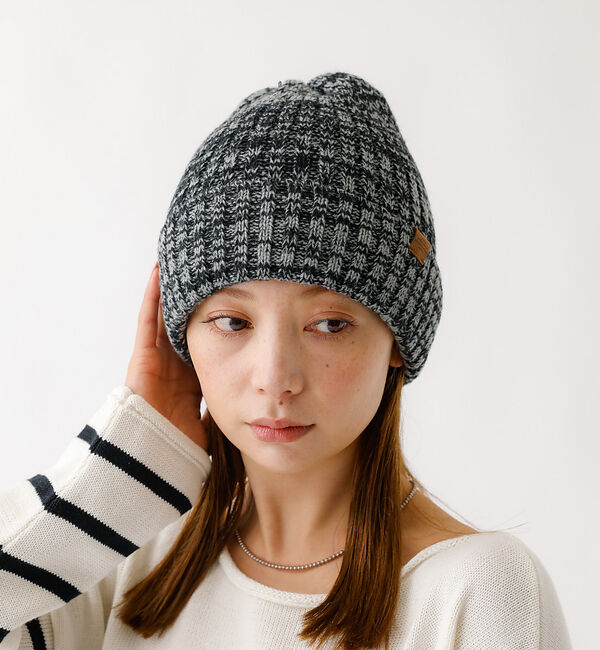 Rouge vif「【RUBEN/ルーベン】RUS-7125/リブボアニット帽/RIB BORE W」|その他|ブラック系その他1