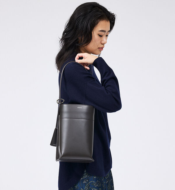 Rouge vif「【ORSETTO/オルセット】SCATOLA スムースレザー ショルダーバッグ」|ショルダー・メッセンジャー|