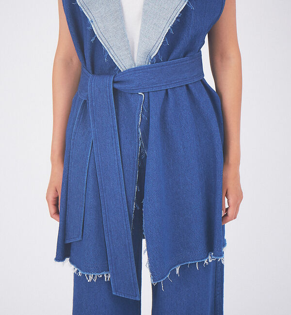 qualite「【セットアップ対応】ルーズデニムジレ」|ベスト・ジレ|