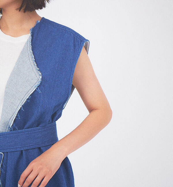 qualite「【セットアップ対応】ルーズデニムジレ」|ベスト・ジレ|