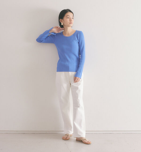 qualite「《アンサンブル対応》2WAYリブニットプルオーバー」|ニット・セーター|