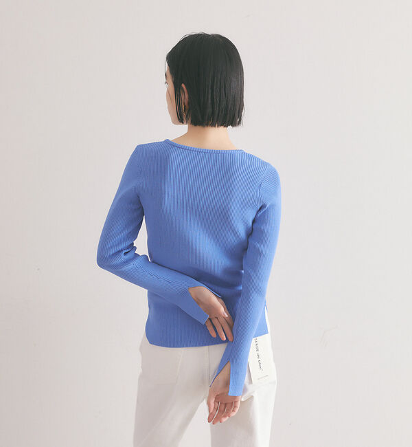 qualite「《アンサンブル対応》2WAYリブニットプルオーバー」|ニット・セーター|