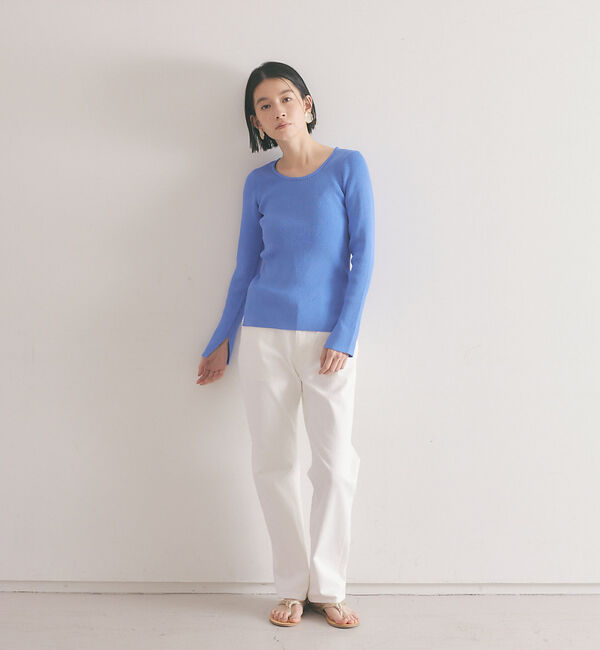 qualite「《アンサンブル対応》2WAYリブニットプルオーバー」|ニット・セーター|