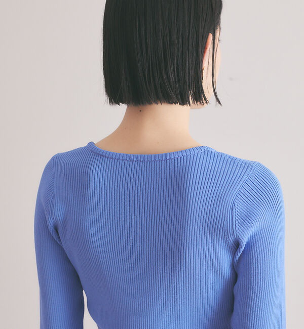 qualite「《アンサンブル対応》2WAYリブニットプルオーバー」|ニット・セーター|