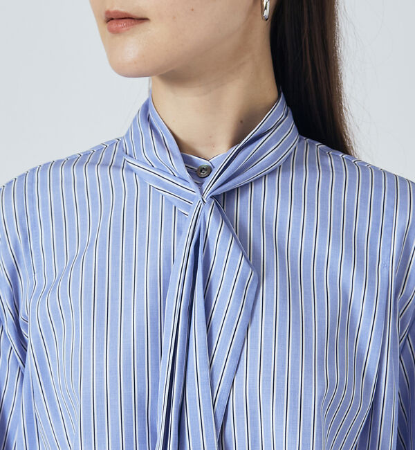 qualite「ファインブロードボウタイシャツ」|シャツ・ブラウス|