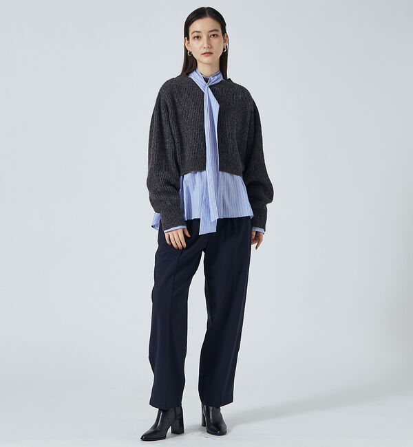 qualite「ファインブロードボウタイシャツ」|シャツ・ブラウス|