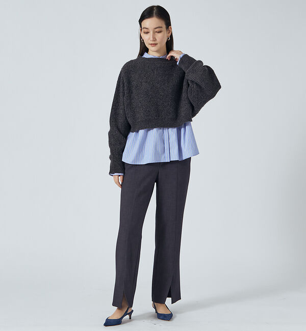 qualite「ファインブロードボウタイシャツ」|シャツ・ブラウス|