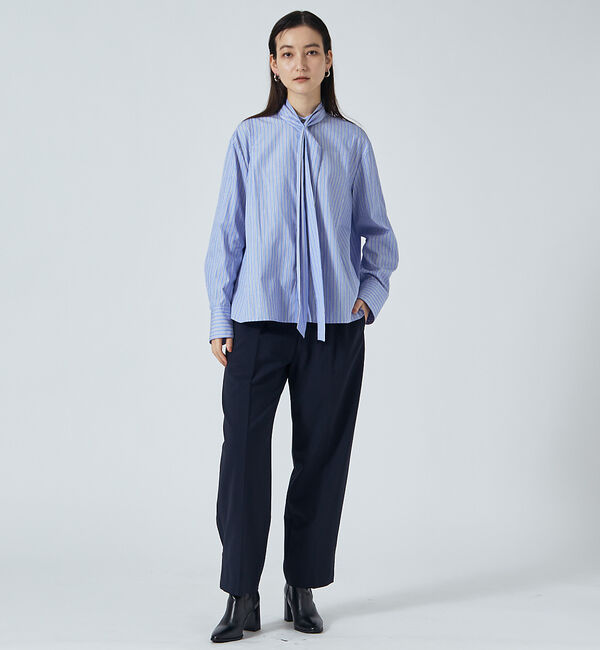 qualite「ファインブロードボウタイシャツ」|シャツ・ブラウス|