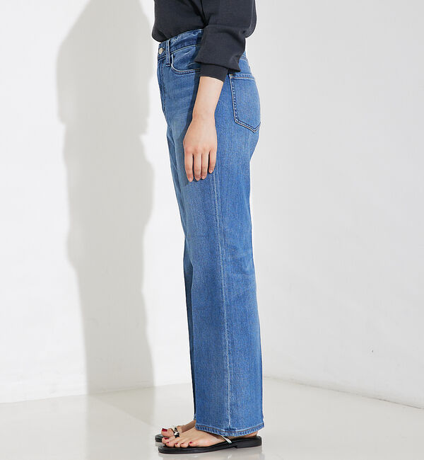 qualite「【Healthy DENIM】Lotusフレアデニムパンツ」|デニム|