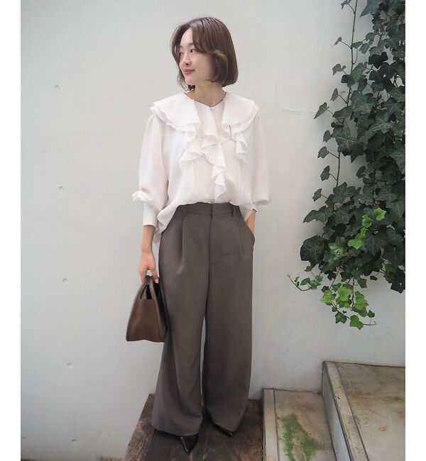 qualite「ダブルラッフルブラウス」|シャツ・ブラウス|