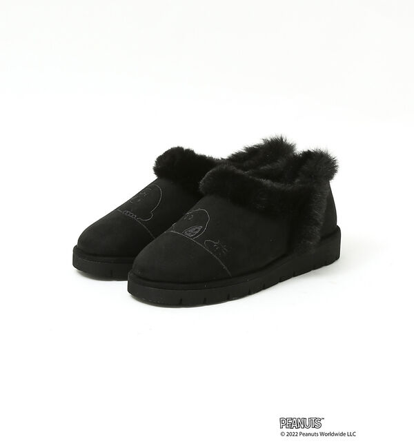 AU BANNISTER「【PEANUTS&times;Au BANNISTER】スヌーピーコラボ エコムートンブーツ」|ショートブーツ|