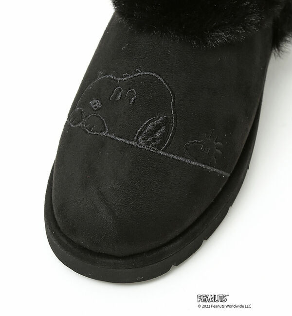 AU BANNISTER「【PEANUTS&times;Au BANNISTER】スヌーピーコラボ エコムートンブーツ」|ショートブーツ|