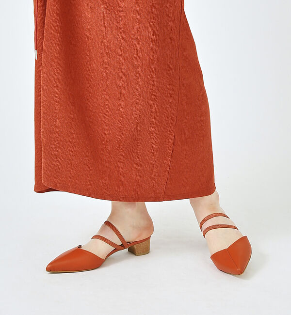 AU BANNISTER「【2WAYデザイン】マルチストラップパンプス」|サンダル|オレンジ