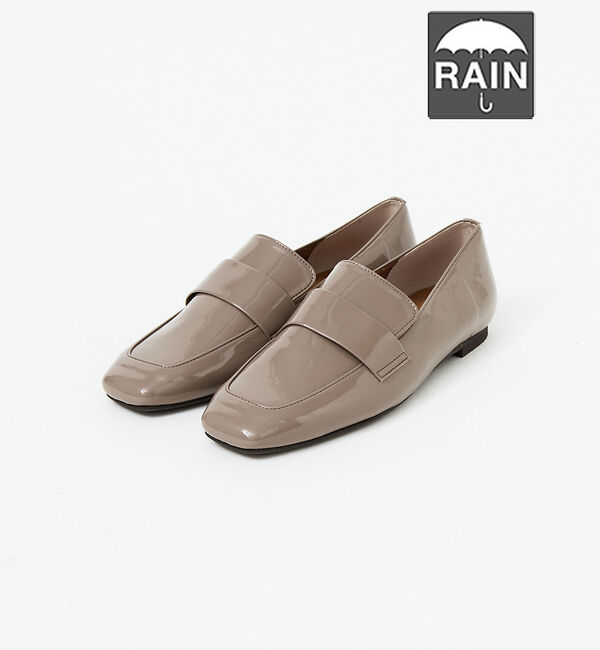 AU BANNISTER「【生活防水】スクエアトゥローファー」|レインシューズ|ベージュ