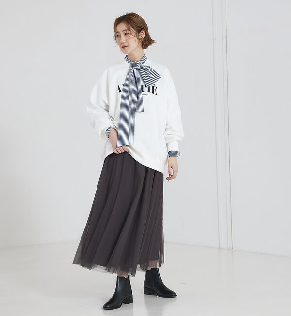 abahouse mavie「ロゴシルキーダンボールプルオーバー」|スウェット・ジャージ|