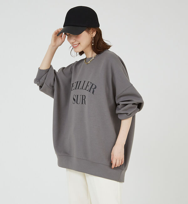 abahouse mavie「ロゴシルキーダンボールプルオーバー」|スウェット・ジャージ|