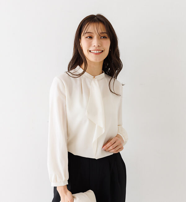 abahouse mavie「ジョーゼットフリルブラウス」|シャツ・ブラウス|