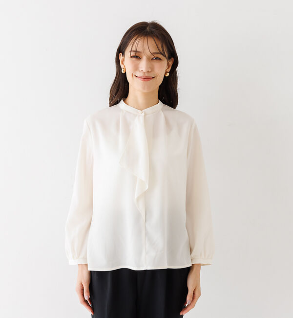 abahouse mavie「ジョーゼットフリルブラウス」|シャツ・ブラウス|