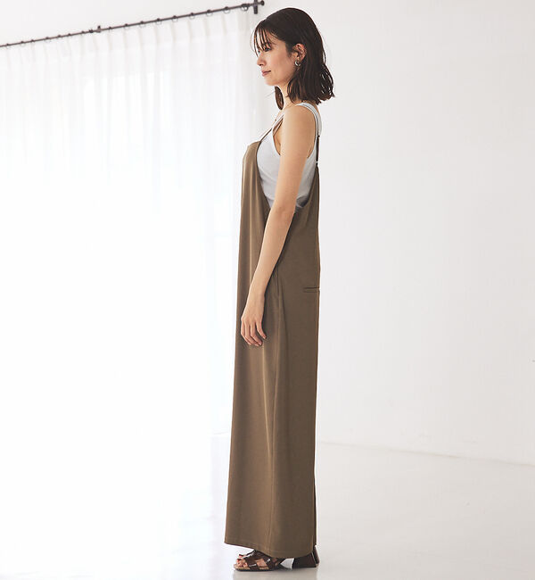 abahouse mavie「【セットアップ対応/大人のいちまんワンピ】クールタッチサテンサロンペット」|オールインワン|