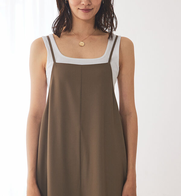 abahouse mavie「【セットアップ対応/大人のいちまんワンピ】クールタッチサテンサロンペット」|オールインワン|