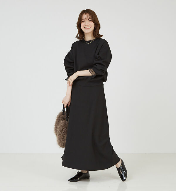 abahouse mavie「ニットフレアースカート」|スカート|