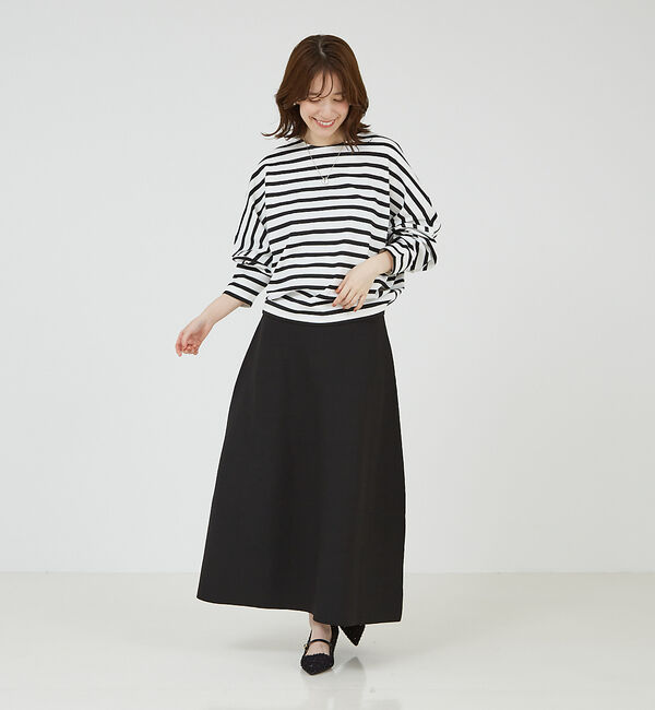 abahouse mavie「ニットフレアースカート」|スカート|