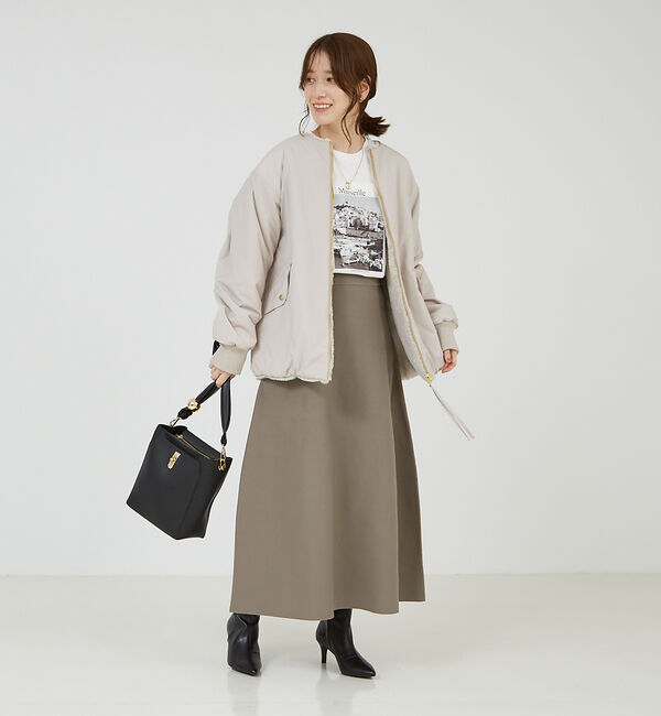 abahouse mavie「ニットフレアースカート」|スカート|