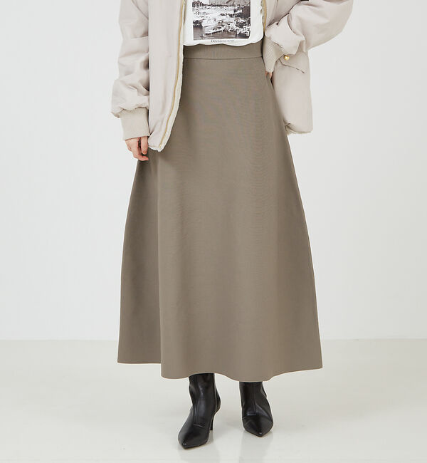 abahouse mavie「ニットフレアースカート」|スカート|