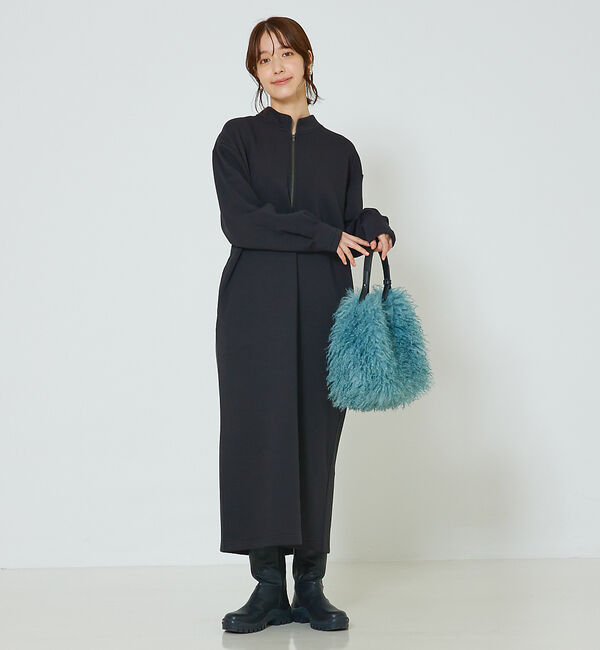 abahouse mavie「【大人のいちまんワンピ】シルキーダンボールワンピ」|ワンピース|