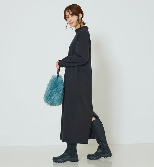 abahouse mavie「【大人のいちまんワンピ】シルキーダンボールワンピ」|ワンピース|