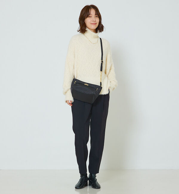 abahouse mavie「シャギーミックスダイヤ柄タートル」|ニット・セーター|