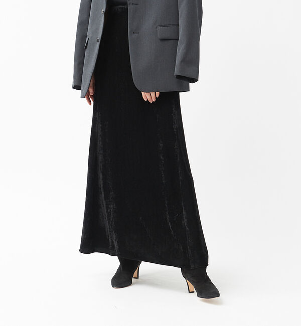 The Store by C' 「【COCUCA】ベルベット マキシスカート」|スカート|ブラック