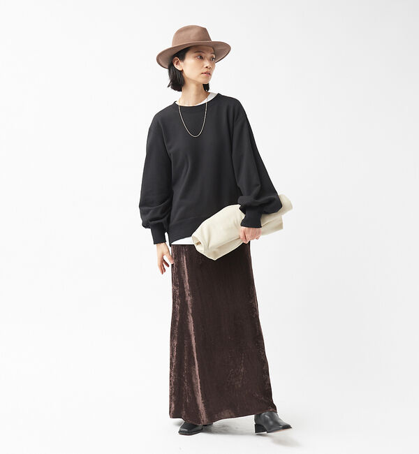 The Store by C' 「【COCUCA】ベルベット マキシスカート」|スカート|