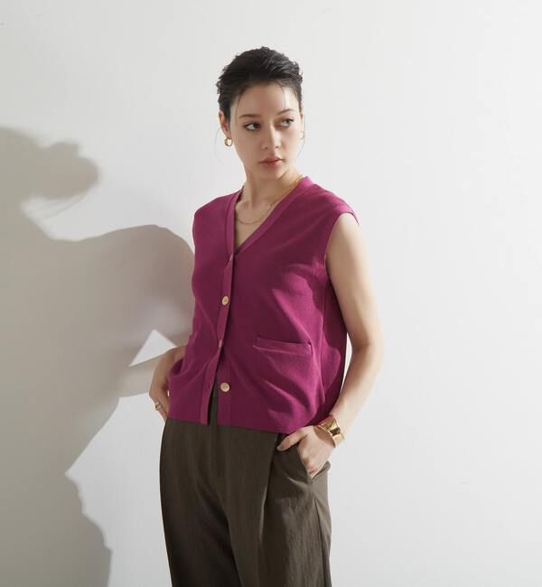 Liesse「V開きニットベスト」|ベスト・ジレ|