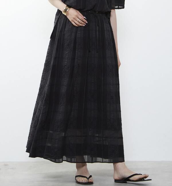 Liesse「チェックレーススカート」|スカート|ブラック