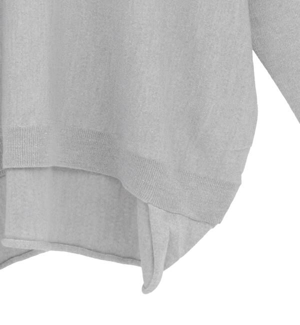 Liesse「【定番】ラメ混前後V袖リブオーバーニット」|ニット・セーター|