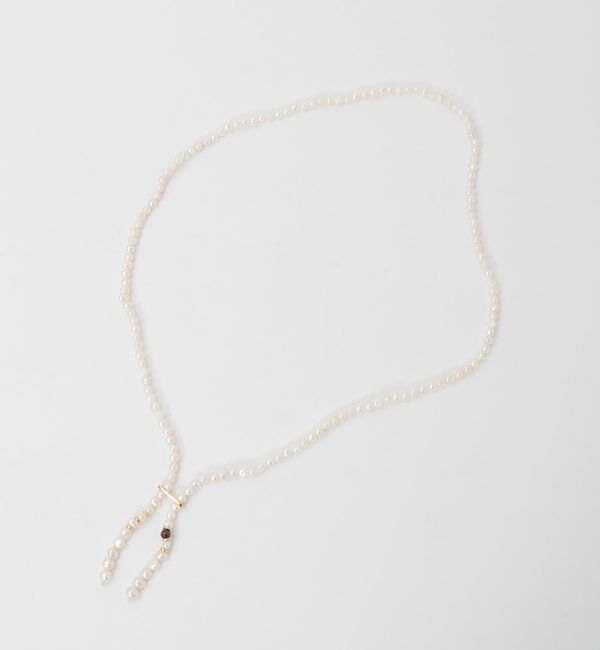 Liesse「《別注》【EO/イオ】PEARL/RED TIGER EYE NECKLACE（ロング）」|ネックレス|