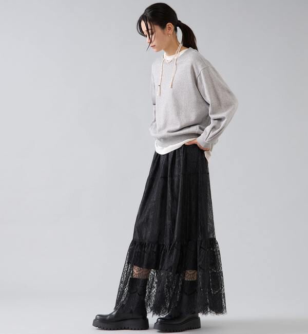 Liesse「ラメ裏毛プルオーバー」|Tシャツ・カットソー|