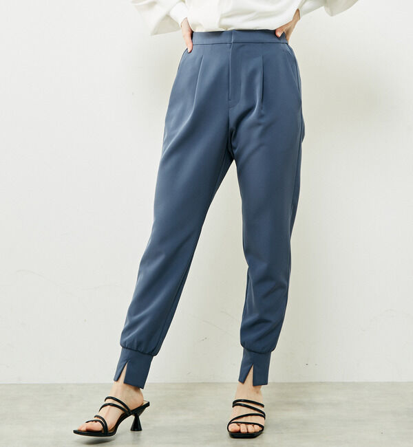 Soffitto「リラックスカフス付スリムストレッチパンツ」|その他|ブルー