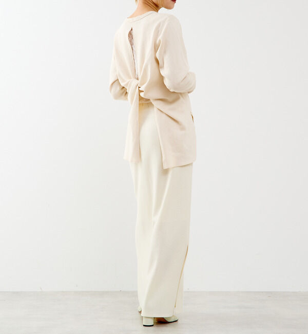 A_「【A_/エース】バックツイストデザインクルーネックカットソー」|Tシャツ・カットソー|