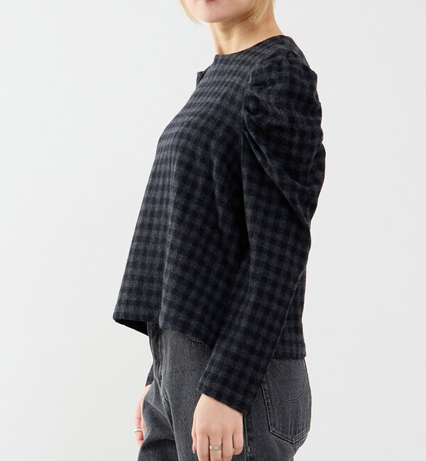 A_「【A_/エース】ウールチェックブラウス」|シャツ・ブラウス|