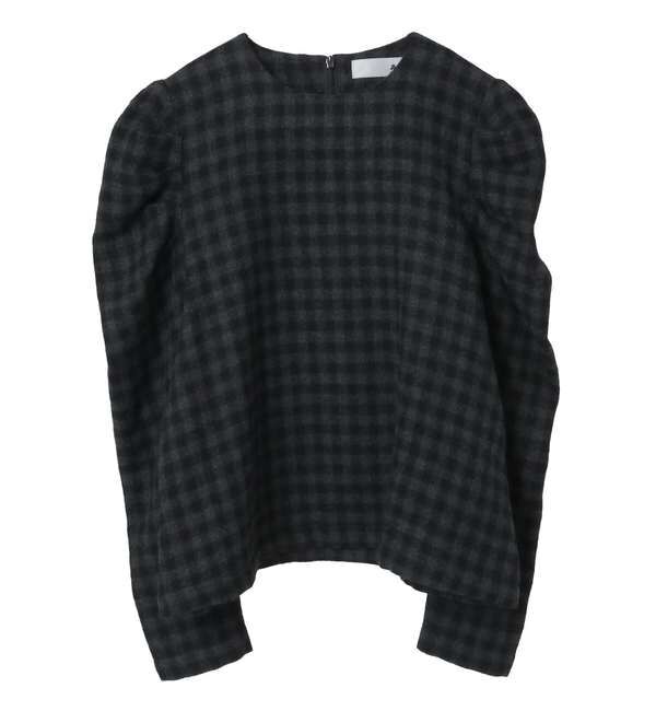 A_「【A_/エース】ウールチェックブラウス」|シャツ・ブラウス|