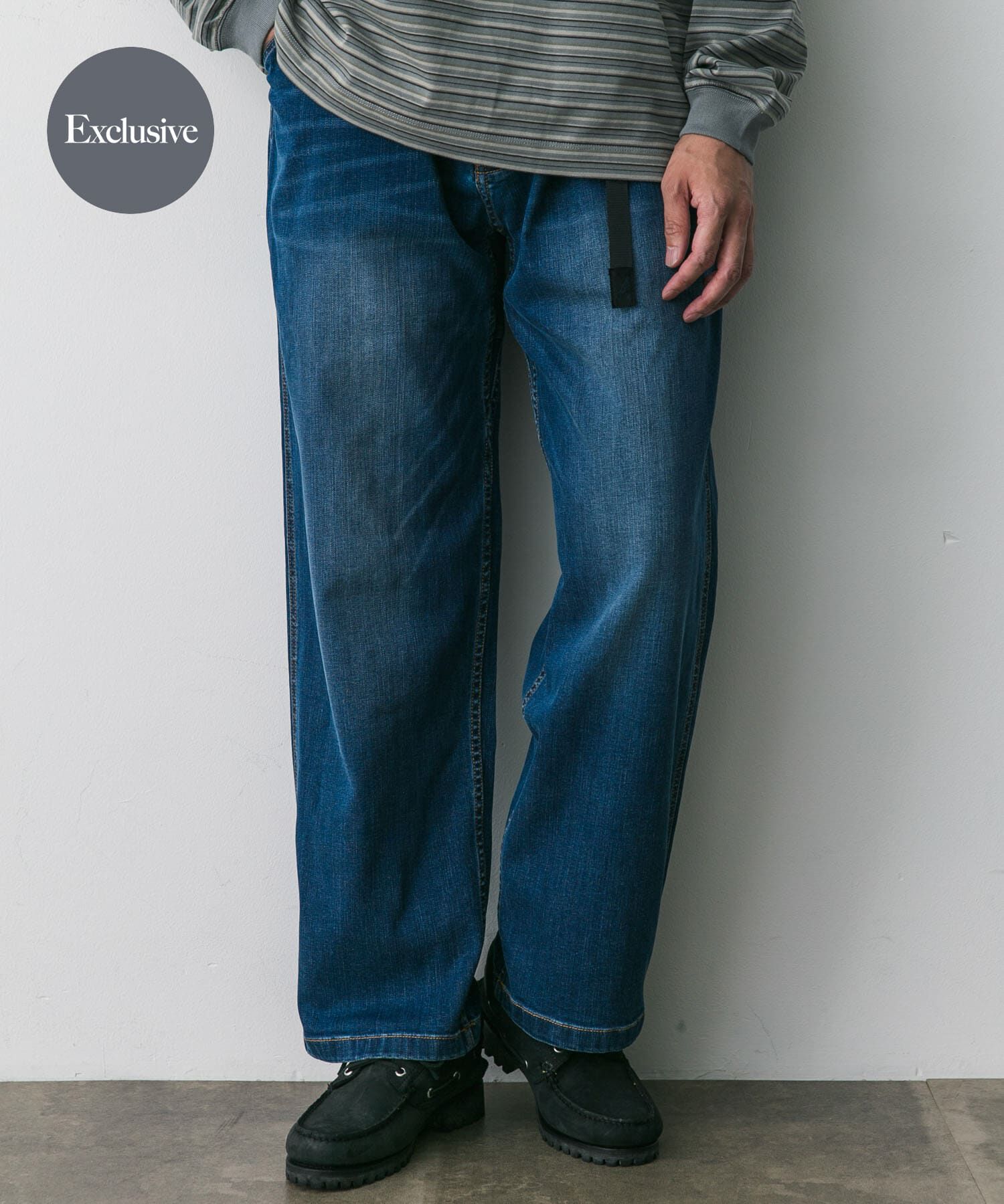 URBAN RESEARCH DOORS「『別注』Gramicci　Mountain Wide Pants」|デニム|インディゴブルー