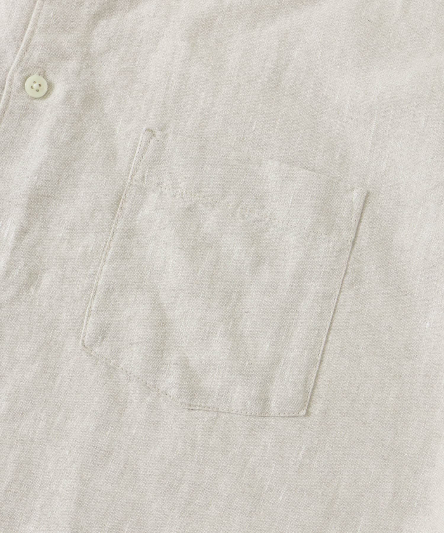 URBAN RESEARCH DOORS「『XLｻｲｽﾞ/WEB限定』ｼﾙｹｯﾄﾘﾈﾝ ﾊﾞﾝﾄﾞｶﾗｰｼｮｰﾄｽﾘｰ」|シャツ・ブラウス|