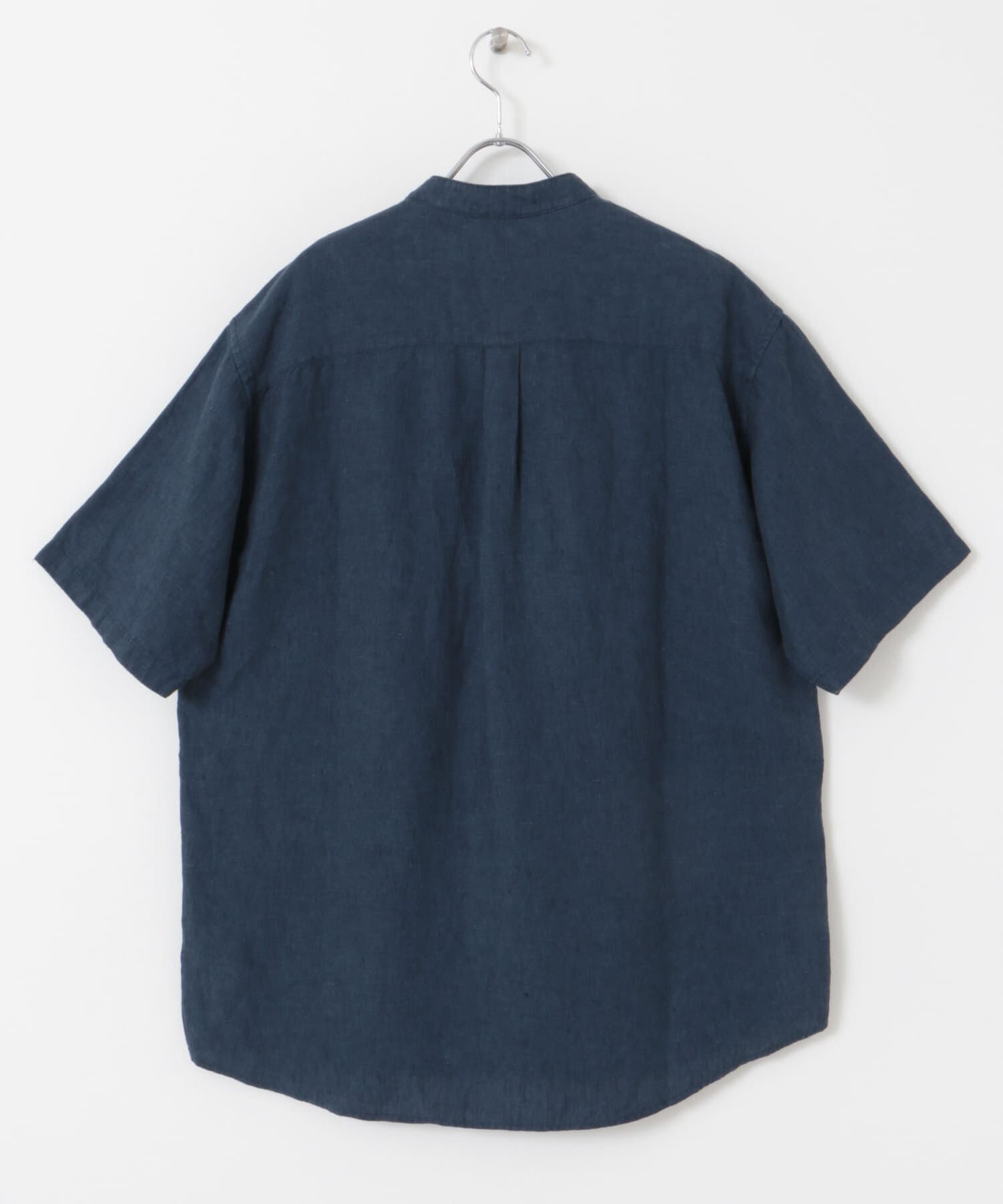 URBAN RESEARCH DOORS「『XLｻｲｽﾞ/WEB限定』ｼﾙｹｯﾄﾘﾈﾝ ﾊﾞﾝﾄﾞｶﾗｰｼｮｰﾄｽﾘｰ」|シャツ・ブラウス|