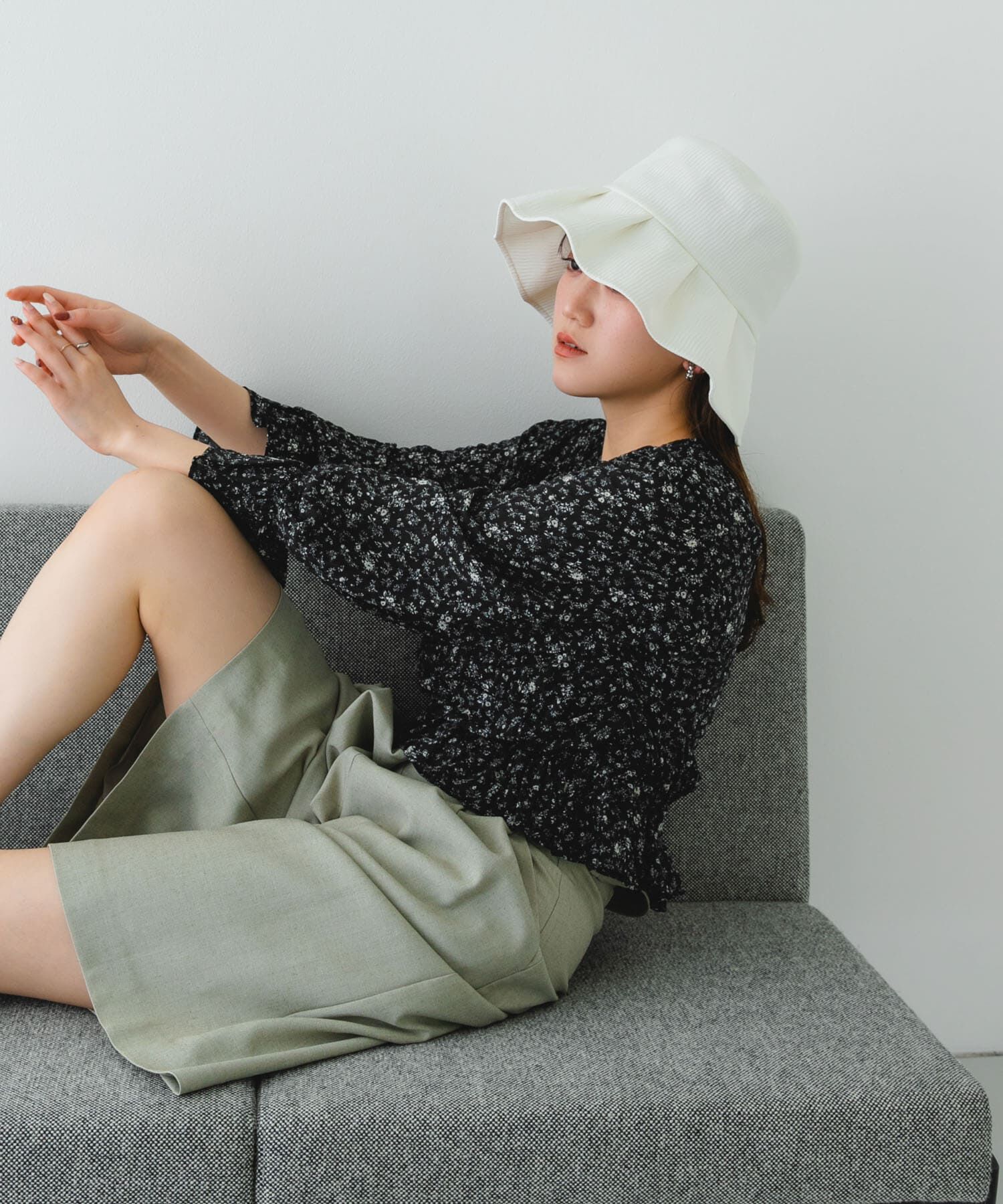 RODE SKO「ファブリックギャザーハット」|ハット|