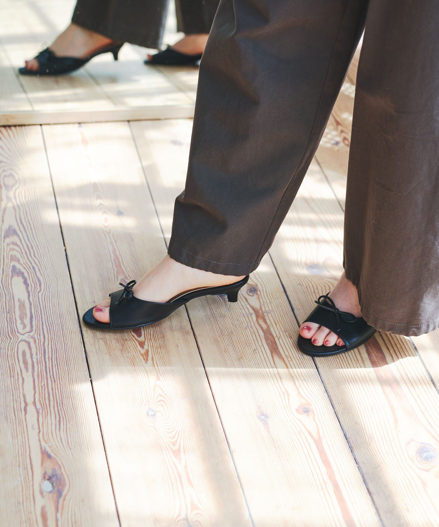 RODE SKO「『MADE IN JAPAN』リボンミュール」|サンダル|