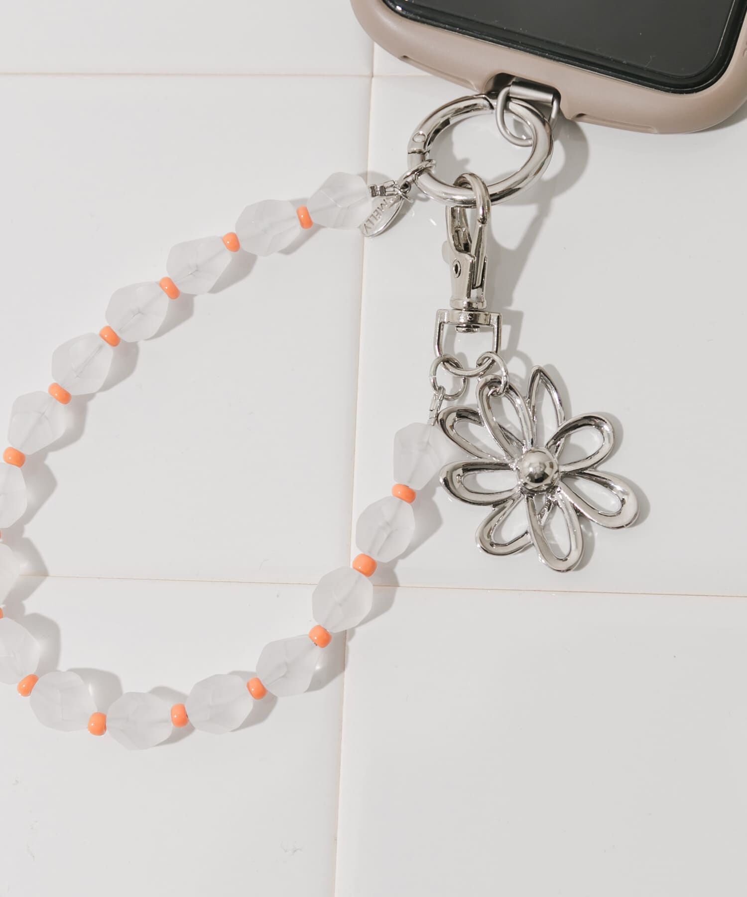 SMELLY「カラービーズフラワーキーチェーン」|チャーム・キーホルダー|