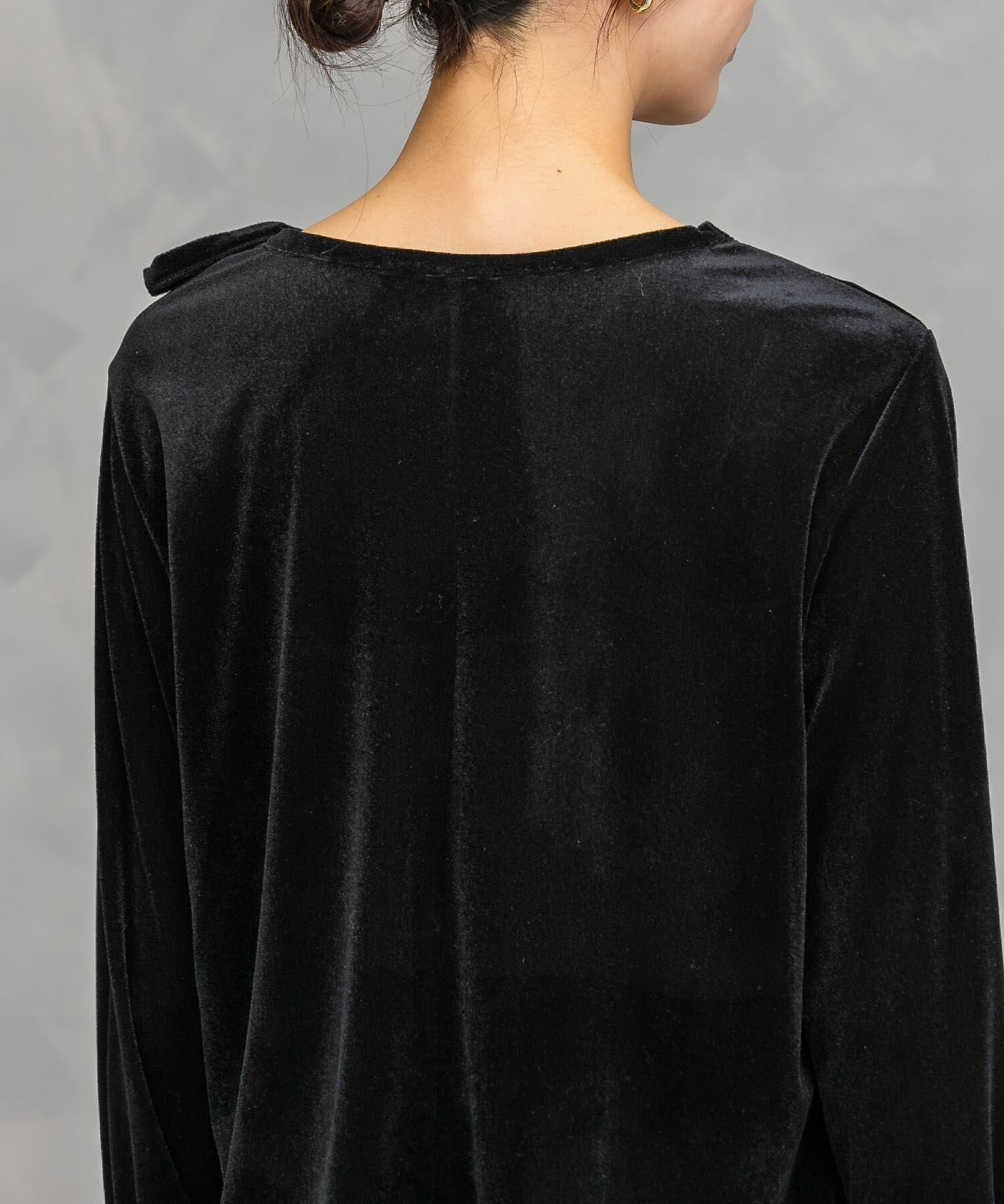 URBAN RESEARCH ROSSO「シアーベロアスリットデザインカットソー」|Tシャツ・カットソー|